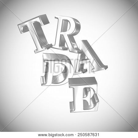 Trade Lettering  - 3d Metallic Word Illustration