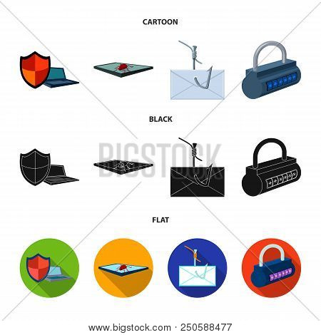 Hacker, System, Connection .hackers And Hacking Set Collection Icons In Cartoon, Black, Flat Style V