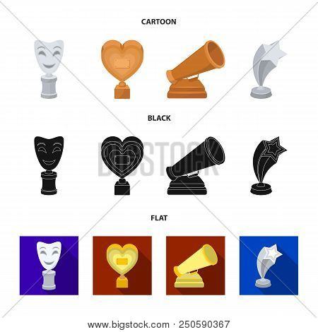 White Mask Mime For The Best Drama, A Prize In The Form Of The Heart And Other Prizes.movie Awards S
