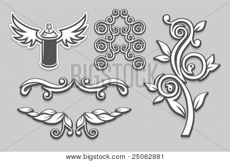 disegni vettoriali di segni d'epoca