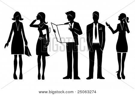 Grupp av affärsmän. Vektor illustration.