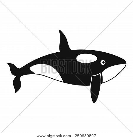 Orca Whale Icon. Simple Illustration Of Orca Whale Vector Icon For Web Design Isolated On White Back