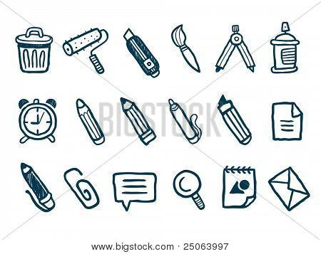 Briefpapier-Icons set. Vektor-Illustration.