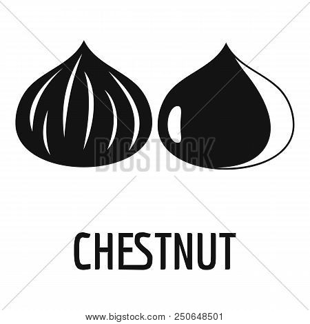 Chestnut Icon. Simple Illustration Of Chestnut Vector Icon For Web Design Isolated On White Backgrou