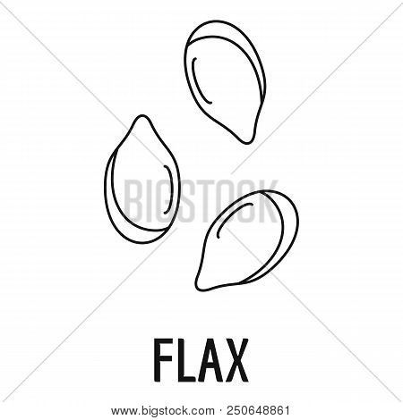 Flax Icon. Outline Illustration Of Flax Vector Icon For Web Design Isolated On White Background
