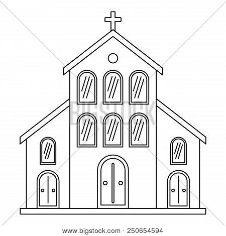 Catholic Church Icon. Outline Illustration Of Catholic Church Vector Icon For Web Design Isolated On