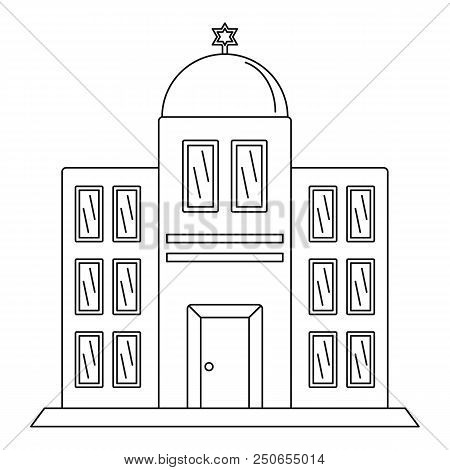 Synagogue Icon. Outline Illustration Of Synagogue Vector Icon For Web Design Isolated On White Backg