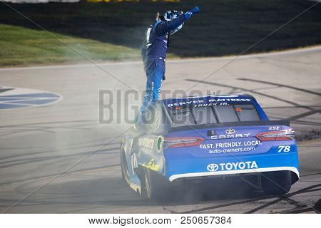 July 14, 2018 - Sparta, Kentucky, USA: Martin Truex, Jr (78) wins the Quaker State 400 at Kentucky Speedway in Sparta, Kentucky.