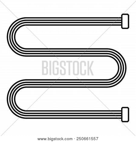 Towel Bath Radiator Icon. Outline Illustration Of Towel Bath Radiator Vector Icon For Web Design Iso