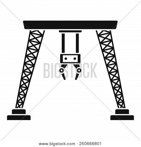 Port Hand Crane Icon. Simple Illustration Of Port Hand Crane Vector Icon For Web Design Isolated On 