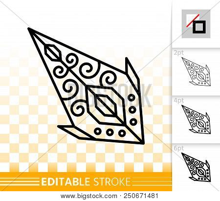 Mouse Cursor Thin Line Icon. Outline Web Sign Of Arrow. Click Linear Pictogram With Different Stroke