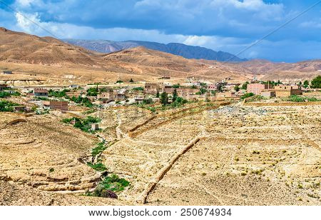 Panorama Of Ghoufi Canyon In Algeria, North Africa
