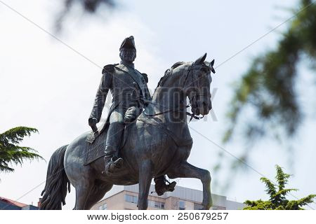 Statue Of General Espartero In The City Of Logrono, La Rioja, Spain.