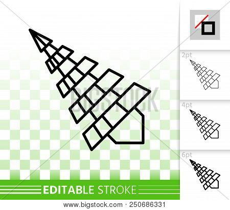 Mouse Cursor Thin Line Icon. Outline Web Sign Of Arrow. Click Linear Pictogram With Different Stroke