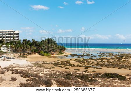 Sotavento Beach in Fuerteventura, Spain
