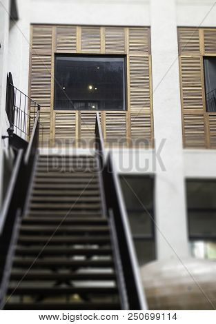 Industrial Style Of Exterior Building With Day Light Stock Photo