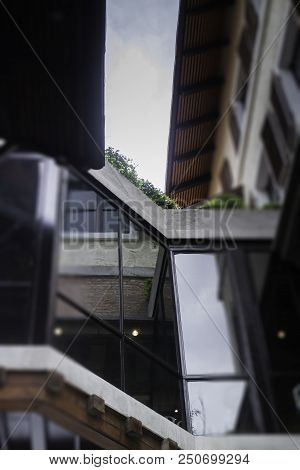 Industrial Style Of Exterior Building With Day Light Stock Photo