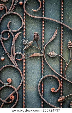 Beautiful Decorative Metal Elements Forged Wrought Iron Gates