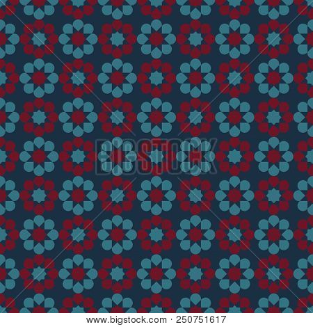 Seamless Flowers Pattern, Abstract Geometric Texture, Seamless Fabric Primt, Dark Decorative Digital