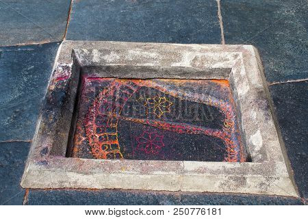 Footprint Of Lord Vishnu, Chennakeshava Temple. Belur, Karnataka India