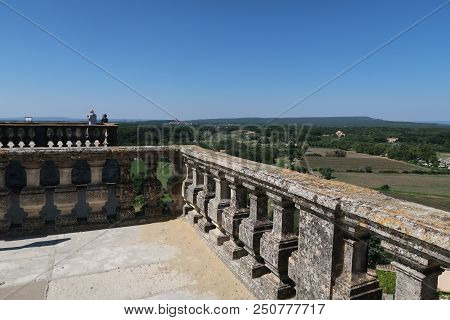 Photography Showing A The Village Of Grignan And Its Surrounding Area. The Photography Was Taken Fro