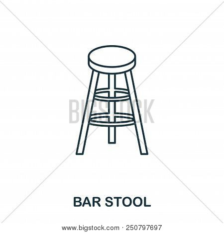 Bar Stool Icon. Outline Style Icon Design. Ui. Illustration Of Bar Stool Icon. Pictogram Isolated On