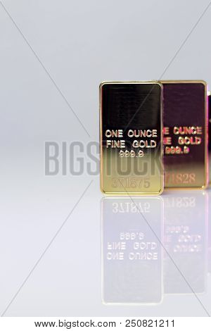 False Generic Gold Lingot. No People. Copy Space