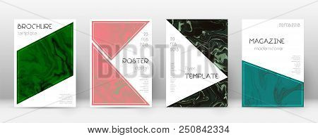 Abstract Cover. Pleasant Design Template. Suminagashi Marble Triangle Poster. Pleasant Trendy Abstra