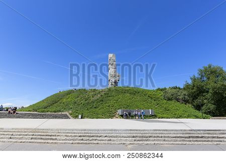 Gdansk - Westerplatte, Poland - June 5, 2018: Westerplatte Monument In Memory Of The Polish Defender