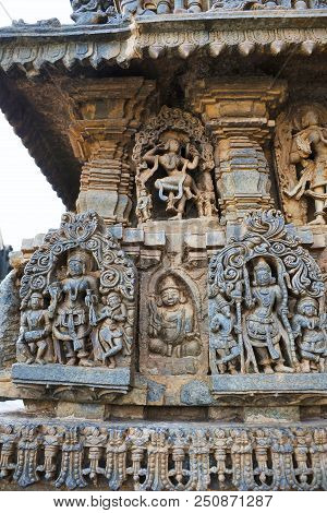 Decorative Friezes With Deities, Dancers And Other Figures, Chennakeshava Temple. Belur, Karnataka, 