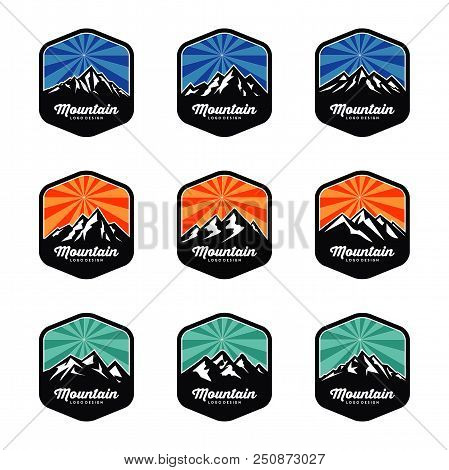 Mountain Sport Logo Template Vector Illustration Set