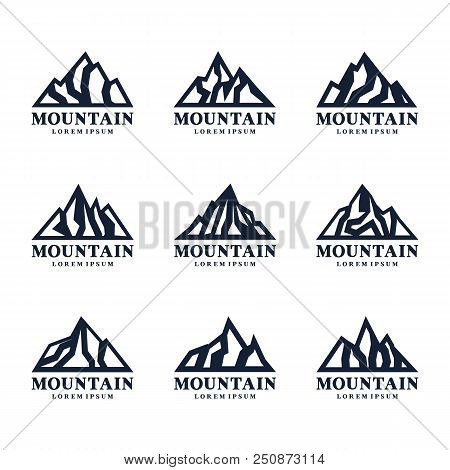 Mountain Shape Logo Design Vector Illustration Set
