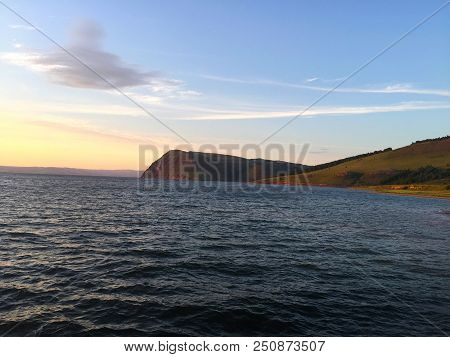 Russia. Siberia. Sharypovo. Big Lake. Round Lake. Unusual Beauty Of The Russian Nature.