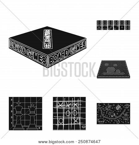 Board Game Black Icons In Set Collection For Design. Game And Entertainment Vector Symbol Stock  Ill