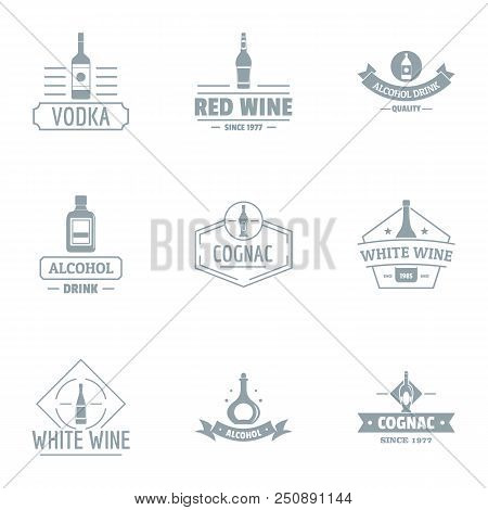 Alco Party Logo Set. Simple Set Of 9 Alco Party Vector Logo For Web Isolated On White Background