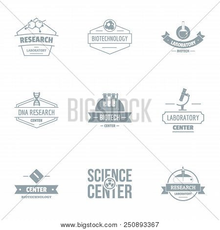 Facility Center Logo Set. Simple Set Of 9 Facility Center Vector Logo For Web Isolated On White Back