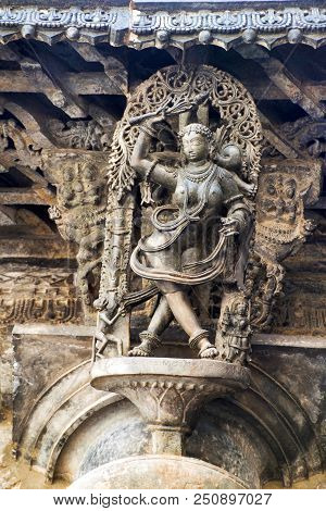 Shilabalika, Celestial Maiden, As A Kapikupite. Monkey, In The Bottom Left Corner, Pulling Saree. Ch