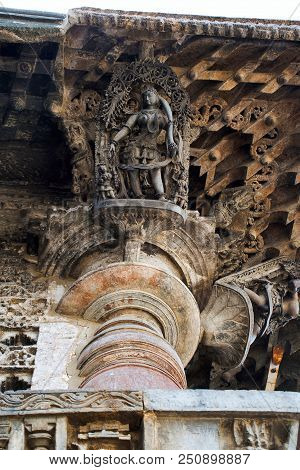 Shilabalika, Celestial Maiden, As A Hair Dresser. A Lady Is Dressing Her Hairs After Bath . Chennake