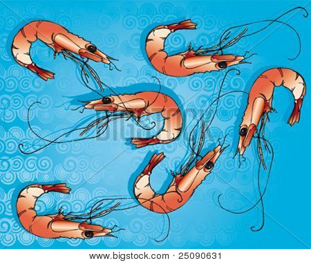 frutos do mar em ondas