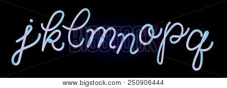 Alphabet 3d Vector Gradient Colorful Lettering Calligraphy Illustration