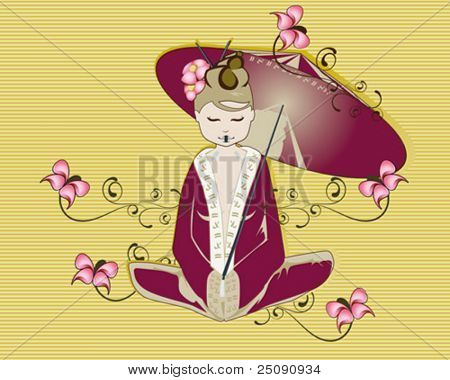 fundo asiático de beleza e bambu