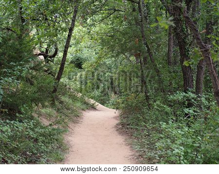 Rustrel, France - July 14, 2018: Photography Showing A Pathway. The Photography Was Taken From The T
