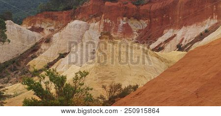 Rustrel, France - July 14, 2018: Photography Showing A Magnificent Landscape. The Photography Was Ta
