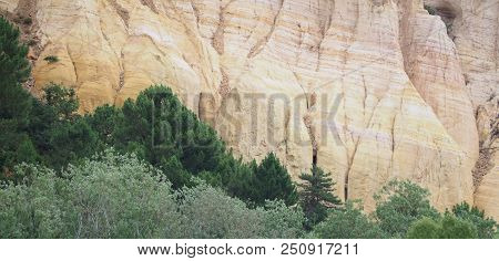 Rustrel, France - July 14, 2018: Photography Showing A Magnificent Landscape. The Photography Was Ta