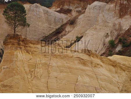 Rustrel, France - July 14, 2018: Photography Showing A Magnificent Landscape. The Photography Was Ta