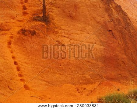 Rustrel, France - July 14, 2018: Photography Showing A Magnificent Landscape. The Photography Was Ta
