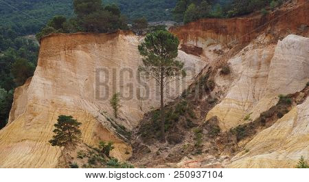 Rustrel, France - July 14, 2018: Photography Showing A Magnificent Landscape. The Photography Was Ta