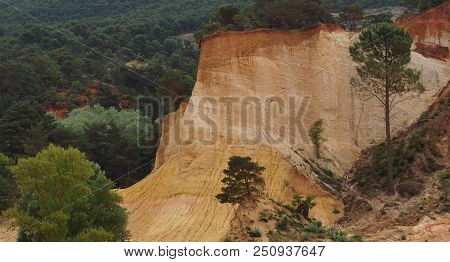 Rustrel, France - July 14, 2018: Photography Showing A Magnificent Landscape. The Photography Was Ta