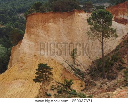 Rustrel, France - July 14, 2018: Photography Showing A Magnificent Landscape. The Photography Was Ta