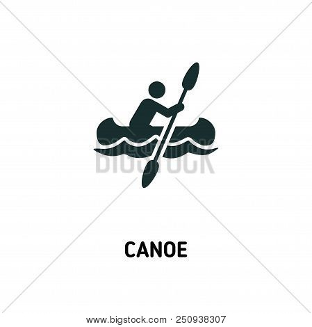 Canoe Creative Icon. Simple Element Illustration. Canoe Concept Symbol Design From Camping Collectio